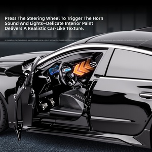 1:24 <strong>Metal</strong> for RS7 Officially Licensed Diecast <strong>RC</strong> Vehicle Light Sound Openable Parts Raiseable Spoiler Pull-Back Toy - Product Image 3