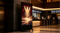Écran LED portable pliable P1.53, affichage publicitaire autoportant pour salons professionnels, magasins éphémères, expositions