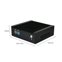 Intel N97/N100 2 LAN 4 USB 3.2 untuk VGA Dual Display Industrial Mini PC untuk Pemantauan Lini Produksi Stok Desktop