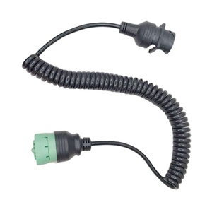Maßgefertigter J1939 Typ 2 Stecker auf Typ 1 Buchse Kupferkern Spiralförmiger Kfz-Diagnosekabelbaum mit PVC-Spiralummantelung 300V - Product Image 3
