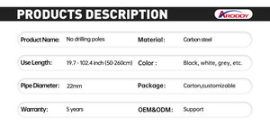 ARODDY 0,5-0,8 m <span class=keywords><strong>Tringle</strong></span> à Rideaux Noire pour Fenêtre en Baie et Chambre à Coucher, Vente en Gros Direct Usine - Product Image 4