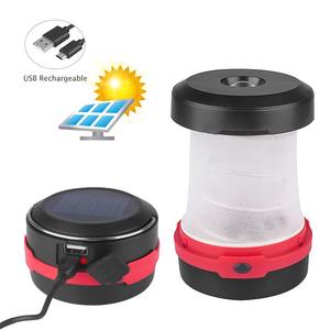 Linterna portátil IP65, luz plegable para acampar, iluminación Solar para tienda de campaña, luz recargable por USB para exteriores, lámpara LED impermeable para pesca - Product Image 3