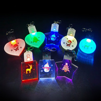 LED Acrylique Anime Cartoon Creative 3D RGB Illusion Light Keychain 2025 New Lightweight