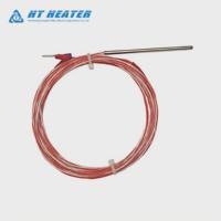 Sensor Suhu RTD PT100 3 Kawat Industri 4x100mm Kelas A Probe Baja Tahan Karat Termokopel Platinum untuk Autoklaf Uap