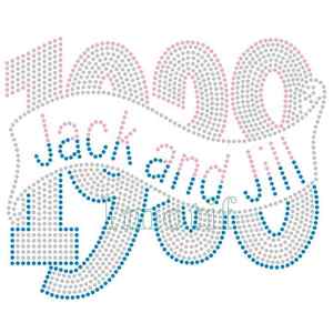 1938 con Logo in cristallo Bling Design <span class=keywords><strong>Jack</strong></span> <span class=keywords><strong>Jill</strong></span> of America Hotfix ferro Patch strass motivo di trasferimento per i vestiti - Product Image 3