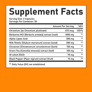 Cápsulas de Berberina OEM ODM con extracto de té verde y Berberina HCL. Mantienen los niveles de glucosa. Mejoran la función metabólica general. - Product Image 6