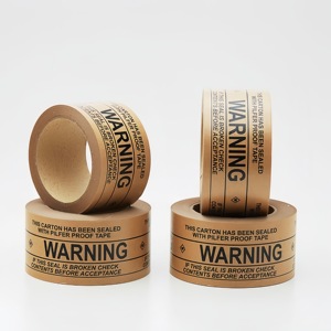 <strong>Wholesale</strong> White <strong>Brown</strong> Custom Logo Self Adhesive Kraft Paper Gummed Custom <strong>Packing</strong> <strong>Tape</strong> - Product Image 1