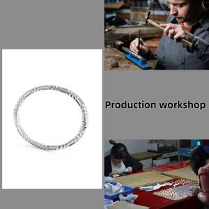 Nuovo Bracciale Charm con Fibbia Apribile Personalizzata in Stile Romano, Unisex, in Acciaio Inossidabile, Moda Digitale, Forma Geometrica, per Feste, Placcato Oro 18K - Product Image 5