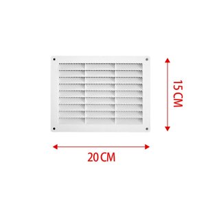 Griglia di ventilazione in plastica rettangolare italiana 200x150mm Design moderno vittoriano per uso ufficio esterno funzione di ritorno dell'aria