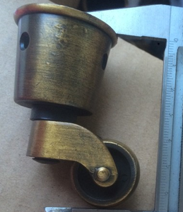 Ruedas de latón antiguo para mesa pequeña, 1 pulgada, 26mm, muebles, sofá, taza giratoria - Product Image 2