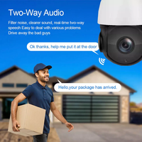 POE Auto Track Dome CCTV Camera 4K 8MP ColorVu with 30x Zoom IP67 Security Two-Way Audio Night Vision CMOS Sensor