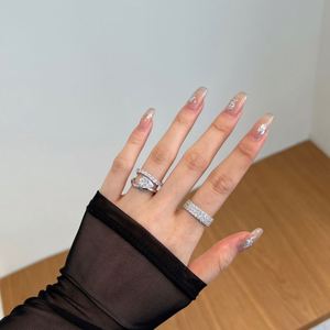 Dylam High-quality Jewelry Factory S925 <b>Silver</b> <b>Eternity</b> Wedding Band 5A Zirconia Geometric Curves Women Bridal Dress up <b>Rings</b> - Product Image 6