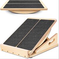 Planche d'équilibre professionnelle Skyhope-P en bois 2-en-1, inclinable et réglable, écologique, pliable, portable, pour un fitness complet