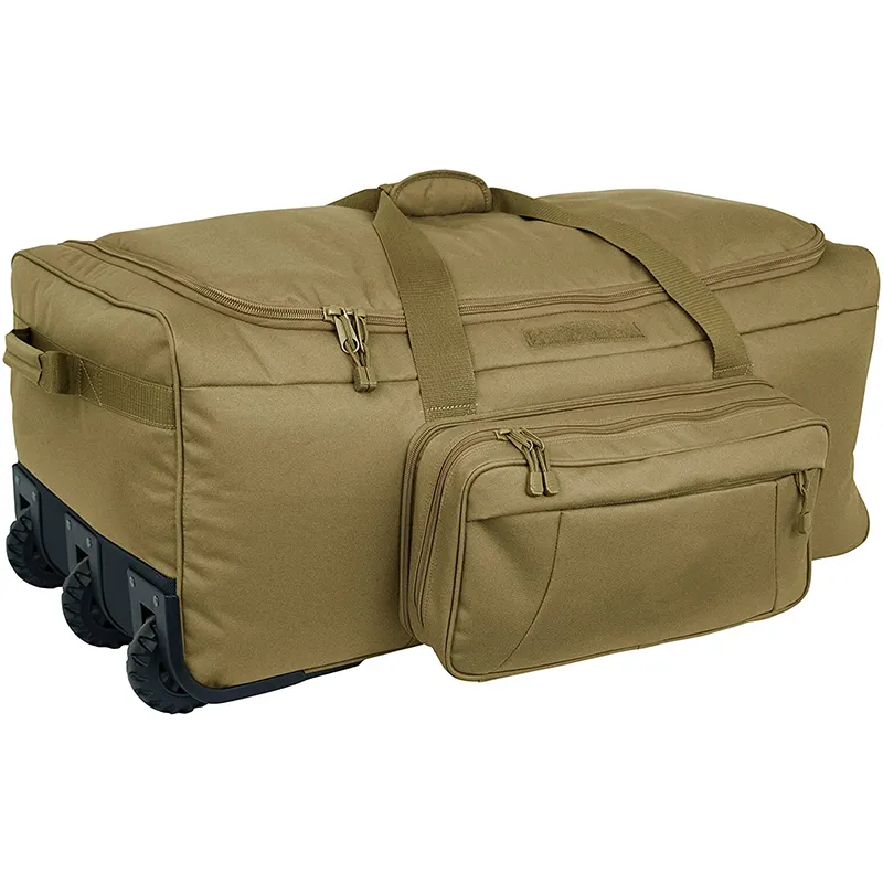 Factory customize tactical gear wheeled deployment Bag; good quality outdoor camping tactical travel bag with wheels