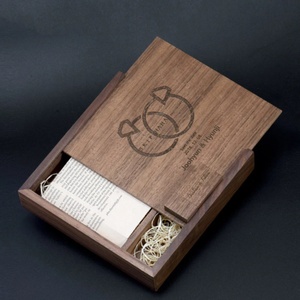 Solid Wooden Walnut Keepsake <strong>Box</strong> for <strong>Wedding</strong> Pregnancy Test Baby <strong>Memory</strong> Photography <strong>Box</strong> With Sliding Lid 8 X 10 Inches - Product Image 1