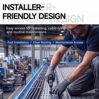 Hdmann BV DNV Zertifizierter 600mm Extra Breiter SS316L Perforierter Kabelkanal für Windkraftanlagen-Turbinennacelle-Verkabelung