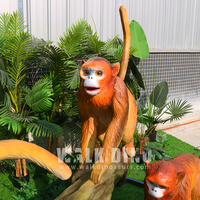 Statue Animatronique de Singe en Groupe, Modèle d'Animaux de Zoo, pour Crèche et Maternelle, Utilisation Extérieure Étanche, Personnalisable