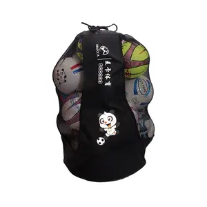 特大ボールバッグ調節可能なショルダーメッシュボールキャリングバッグポータブルスポーツサッカーボールバッグ