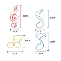 Lampe de plafond LED moderne et colorée en forme de notes de musique pour salle de classe musicale pour enfants, en fer et acrylique, éclairage de dessin animé tendance