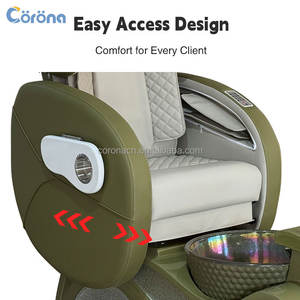 Sillón de Pedicura Eléctrico Reclinable y Cómodo para Salón de Belleza, con Función de Masaje y Lavabo - Product Image 4