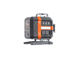 Niveau laser industriel 4D 16 lignes super puissant 360 lignes vertes horizontales et verticales auto-nivelant 50m de travail en aluminium
