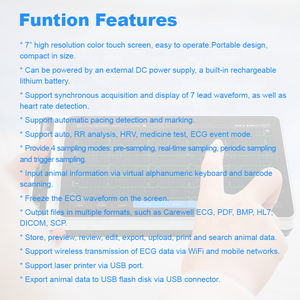 Lepu Carewell Màn Hình ECG NEO ECG S120 Màn Hình Điện Tâm Đồ Thú Y Đa Năng EKG Kèm Xe Đẩy - Product Image 4