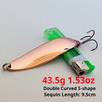 Cuillère de pêche surdimensionnée en métal pour brochet, 30g 42g, pour lancer longue distance, leurre de pêche en forme de cuillère pour la pêche aux prédateurs