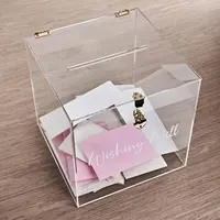 Акриловая коробка для украшения свадеб, акриловая пластиковая подарочная коробка