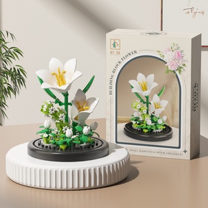 Bloques de Construcción de Flores, Nuevo Modelo de Ladrillos de Microplástico, Flor para Armar, Bloques de Construcción de Girasol y Rosa, Juguete Infantil - Product Image 6