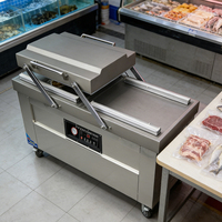 Machine d'emballage sous vide électrique à double chambre 500PD avec coffret en bois pour la conservation des aliments en usine et en magasin