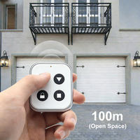 Télécommande universelle de clonage Yaoertai 433 MHz pour ouvre-porte de garage, mini-télécommande carrée à détection automatique