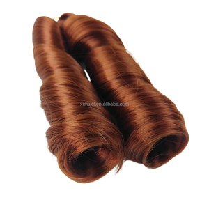 Extensions de <span class=keywords><strong>cheveux</strong></span> synthétiques 150g, ondulations lâches, boucles en spirale, tresses au crochet, <span class=keywords><strong>cheveux</strong></span> soyeux, boucles françaises pour tressage - Product Image 4