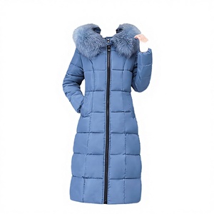 Abrigos de Invierno para Mujer, Nueva Versión, Corte Ajustado, con Capucha, Antiarrugas, Tela Oxford, Cierre de Cremallera, Tejido de Punto, Algodón Grueso - Product Image 2