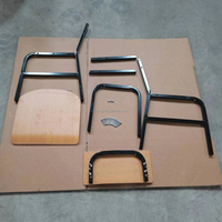 Ensemble de chaises et de tables empilables en métal et contreplaqué pour les élèves des classes primaires, secondaires et supérieures, pour les enfants