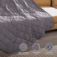 Couverture lestée pour adulte avec housse amovible - Taille Queen 15 lbs - Coton premium avec billes de verre - Échantillon disponible