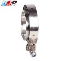 BJR Größe 2,5" CNC V-Band Rohrklemmen-Set mit Schlauchklemmen für Silikonschläuche