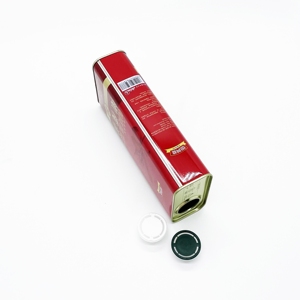 Boîtes en fer blanc rectangulaires de 1L pour huile d'olive, conformes aux normes alimentaires, avec impression offset - Product Image 4