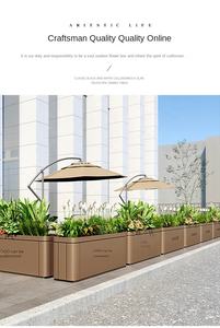 Bac à fleurs en acier inoxydable <span class=keywords><strong>pour</strong></span> extérieur, combinaison personnalisée <span class=keywords><strong>d</strong></span>'<span class=keywords><strong>escalier</strong></span> et de balcon, siège de plantation avec design moderne - Product Image 5