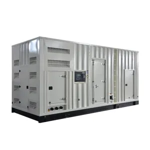 Jepang Mitsubishi 1600kw diesel generator set mesin Mitsubishi 2000kva silent genset S16R-PTAA2 model mesin