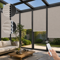 Stores alvéolaires ZSTARR à télécommande, cellules hexagonales avec doublure en feuille d'aluminium, insonorisés pour véranda vitrée, vente en gros usine