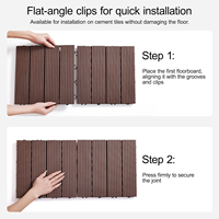 Revêtement de sol extérieur en WPC - Imperméable, antidérapant, écologique, facile à installer pour les balcons, les allées, les cours, les piscines, les hôpitaux