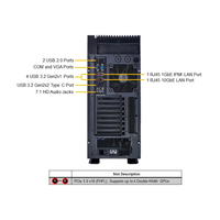 Station de travail tour Supermicro 5U SYS-551A-T, processeur Xeon W-3400 unique, 6 accélérateurs PCIe 5.0, pour rendu CAO et calcul IA