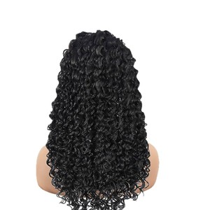 Perruque Lace Front Longue Bouclée Style Afro-Américain, Petites Boucles Tubulaires Bombées, Cheveux Synthétiques <span class=keywords><strong>Haute</strong></span> <span class=keywords><strong>Température</strong></span> - Product Image 5