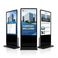 Affichage publicitaire vertical sans contact 55 pouces avec interface USB RJ45 pour supermarchés et expositions