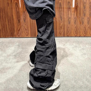 Мужские винтажные брюки-карго с эффектом кислотной стирки, на молнии, разборные, расклешенные, с возможностью индивидуального пошива на фабрике - Product Image 4