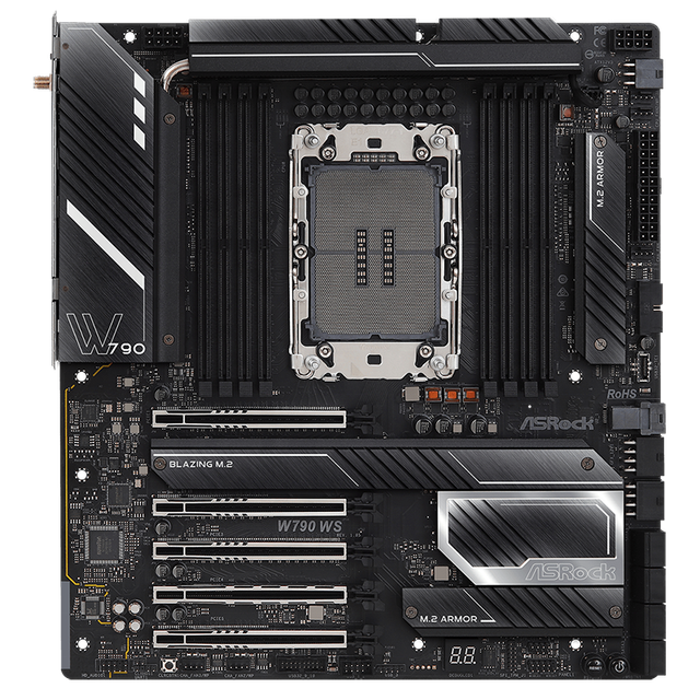 ASROCK W790 WS Workstation Motherboard Original New ATX Four Memory Channels SATA Hard Drive Interface Integrated Graphics Card