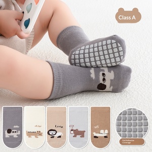 24 paires de chaussettes pour bébé, automne-hiver, coton peigné, antidérapantes, tricotées à la main, sans couture, fines, douces, adorables, chaussettes à motifs de dessins animés - Product Image 4