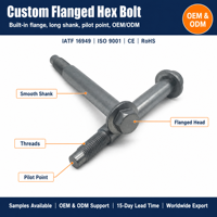 Boulon hexagonal à bride personnalisé avec pointe pilote intégrée et tige longue pour bloc moteur OEM ODM