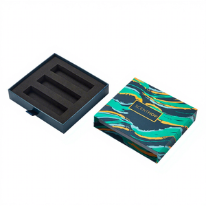 Schiebeschublade Individuell Bedruckte Hochwertige Flaschenverpackung Parfüm-Sprühflasche Geschenkbox Scatola Con Spugna Ondulata mit Schaumstoff - Product Image 1