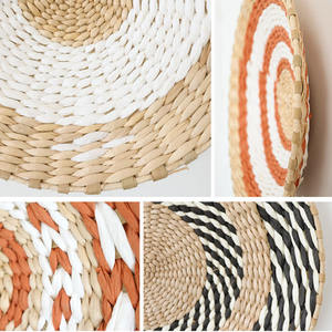 Bán Buôn Cattail Dệt Treo Dân Tộc Bohemian Vòng Rơm Tường Trang Trí Nội Thất Mô Hình Trừu Tượng Raffia Tua Cạnh Cho Trang Trí Nội Thất - Product Image 4